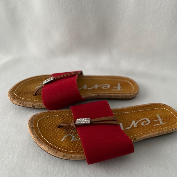 Ferrera by Henry Ferrera Red Size 7 Thong Sandals - Picture 2 of 8